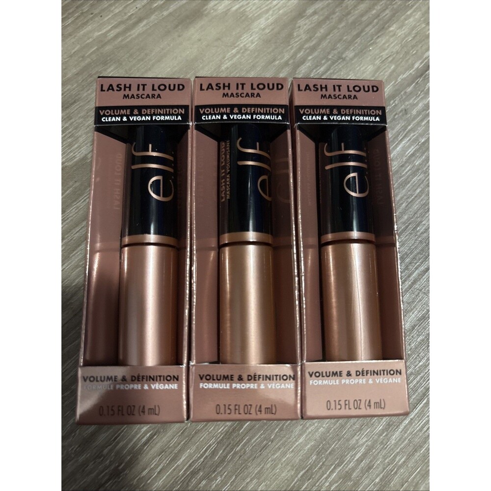 Elf COSMETICS Lash it Loud Mini 0.15 oz New In Box Set Of 3